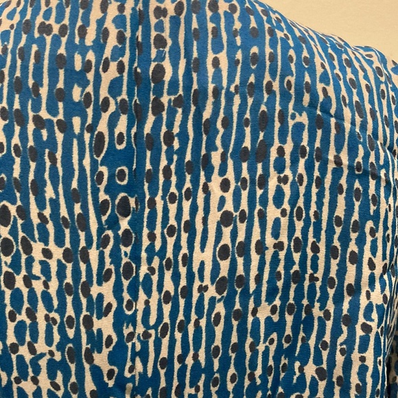 Kasper Teal Bow Tie Long Sleeve Blouse 10 - Picture 10 of 16